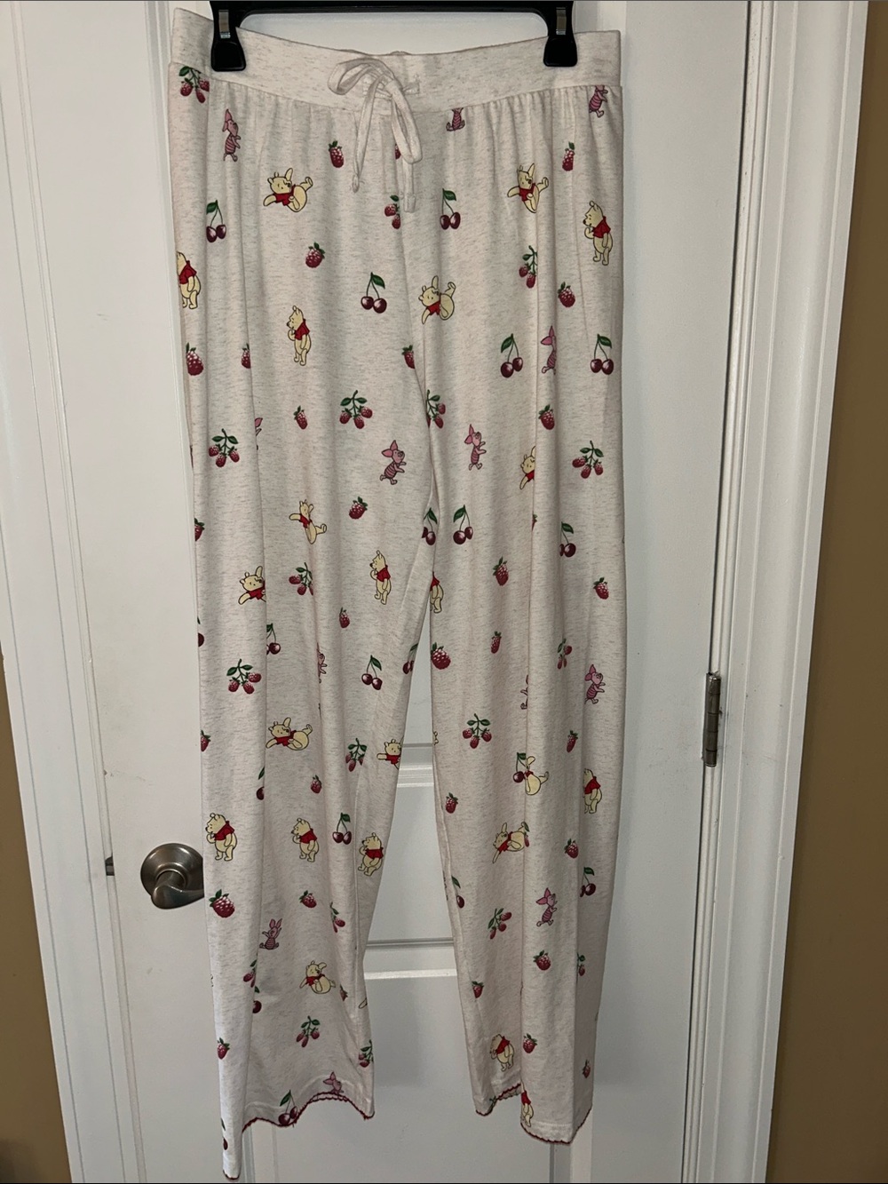 Primark Cream Lounge Pants with Cherry & Winnie the Pooh Print